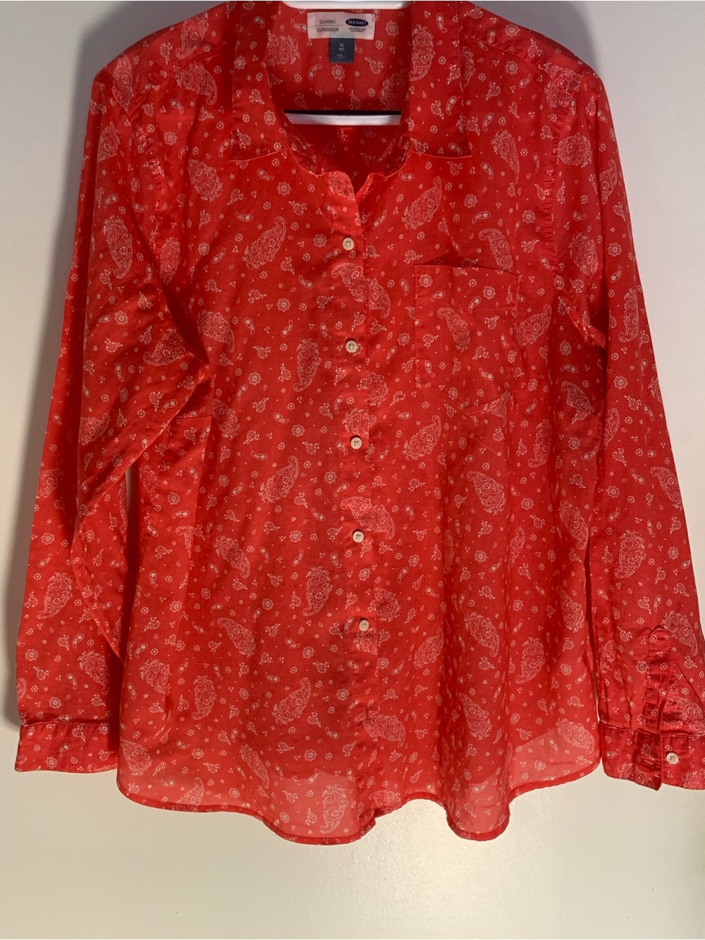 Old Navy Woman’s Paisley button down shirt